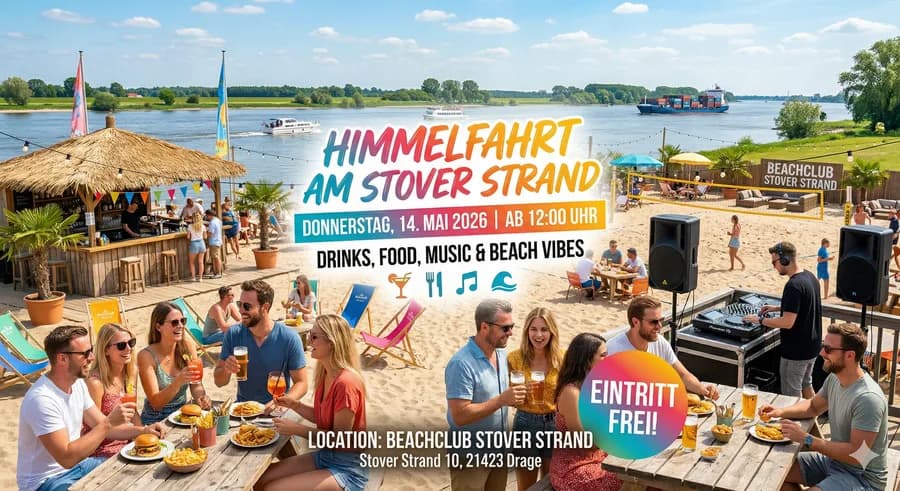 Drinks, Food & Beats: Himmelfahrt im Beachclub Drage