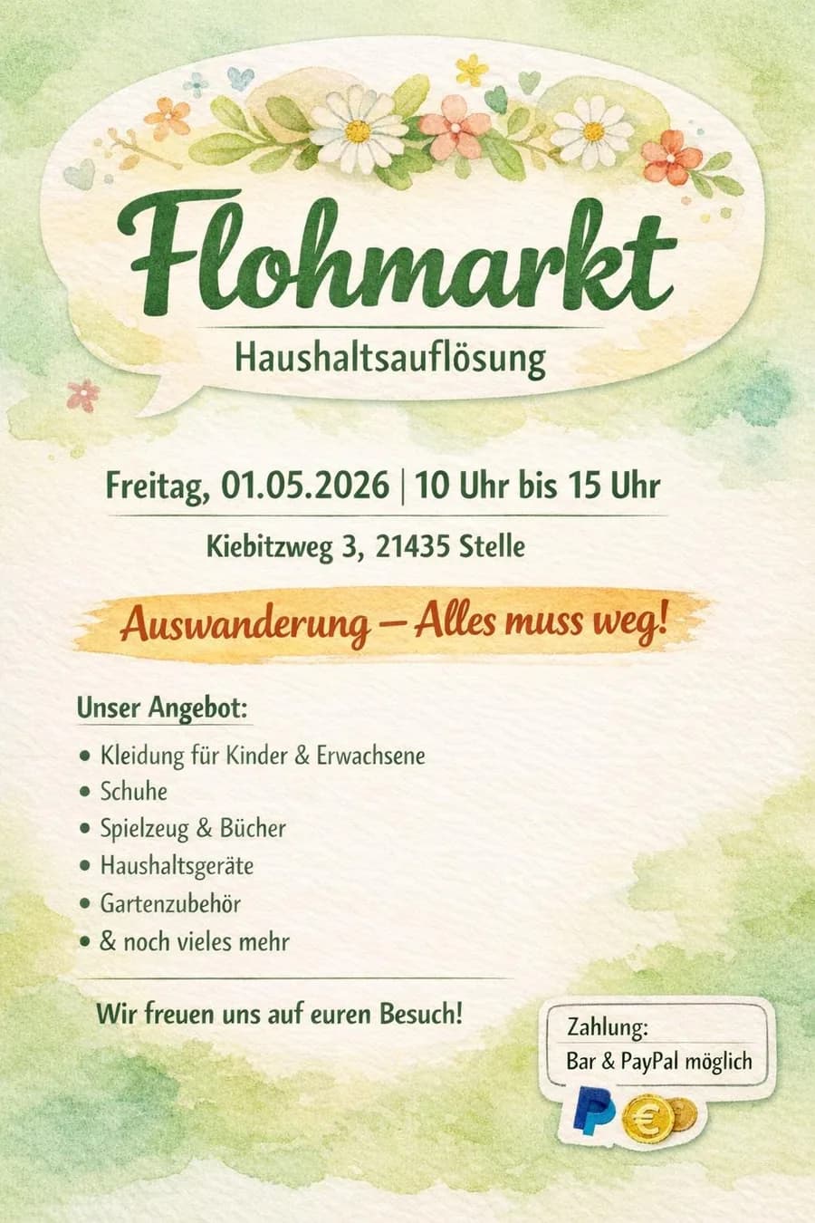 Flohmarkt - Haushaltsauflösung